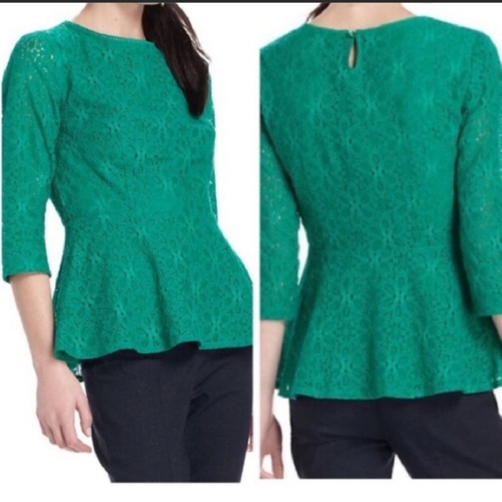 Moulinette Soeurs lace peplum top (Anthropologie)